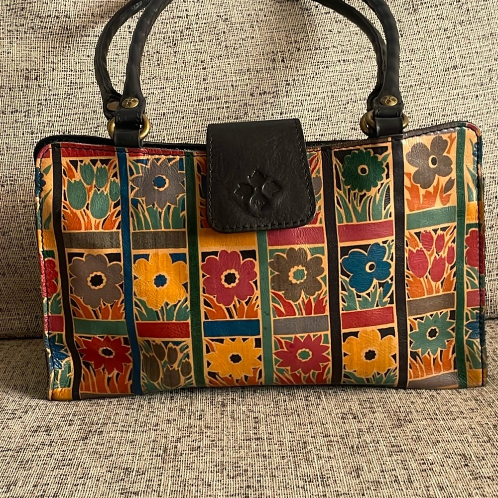 Patricia Nash Colorful Floral Patchwork Shoulder Bag